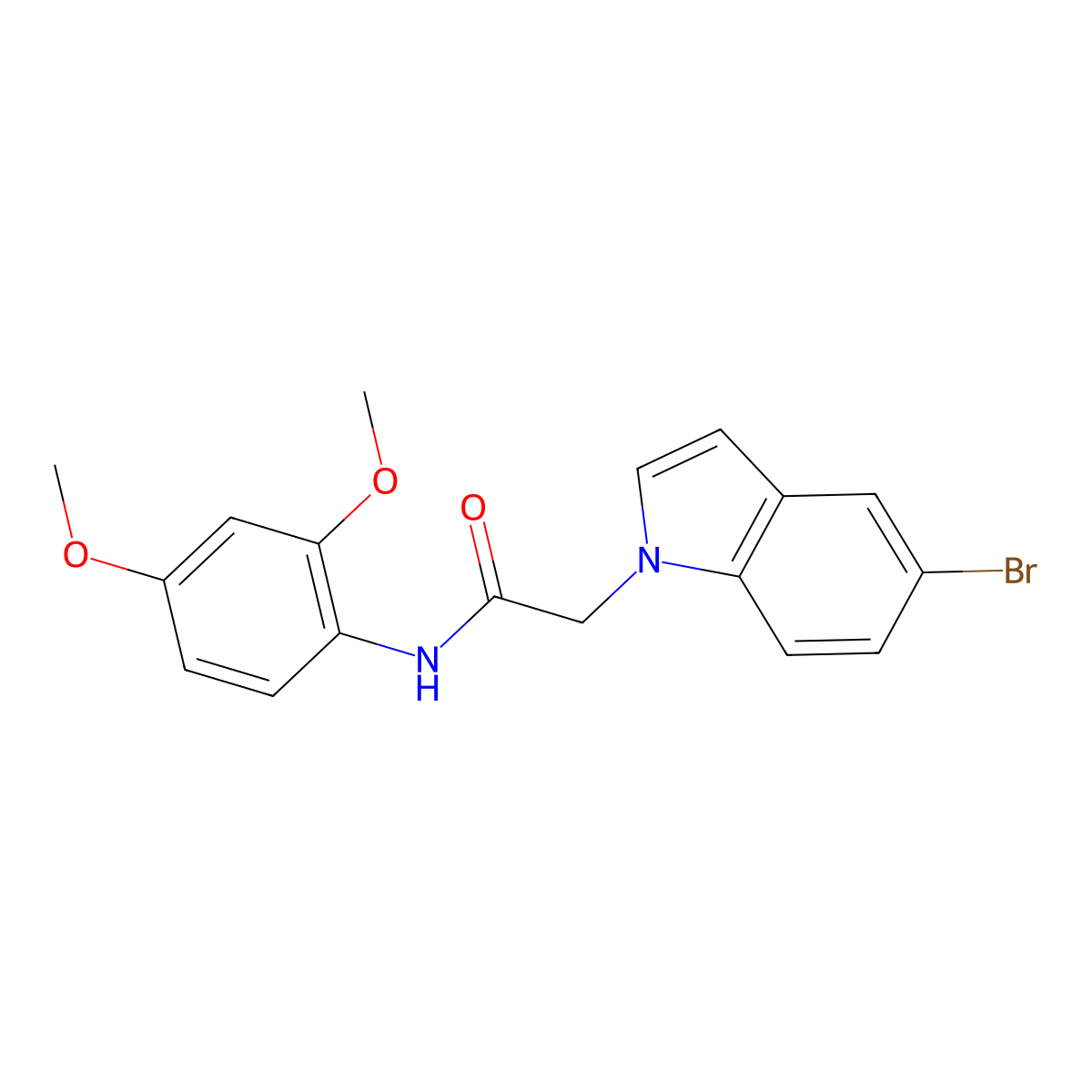 2-(5-bromo-1H-indol-1-yl)-N-(2,4-dimethoxyphenyl)acetamide molecular structure, CAS 1010937-05-9