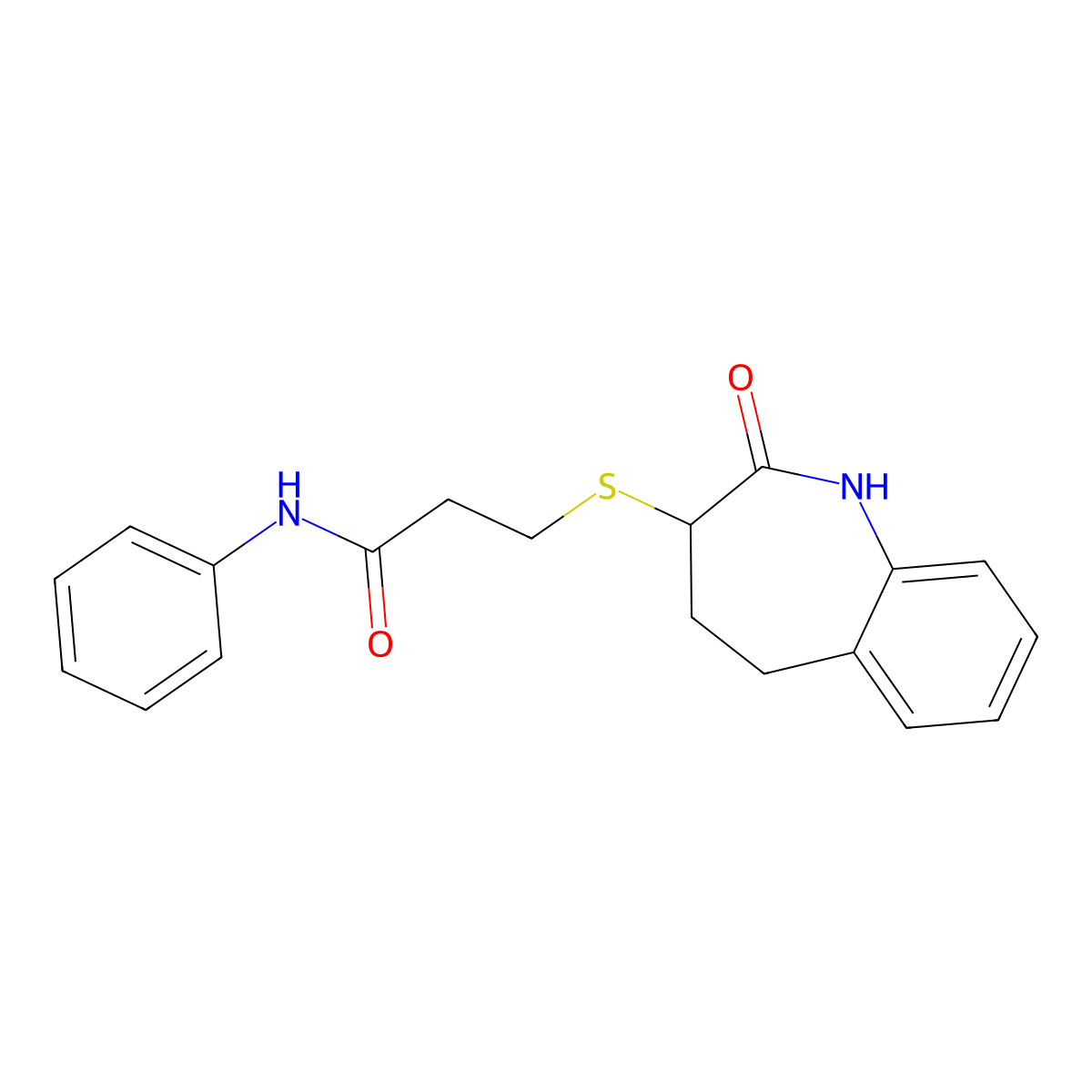 3-[(2-hydroxy-4,5-dihydro-3H-1-benzazepin-3-yl)sulfanyl]-N-phenylpropanamide molecular structure, CAS 1010937-33-3