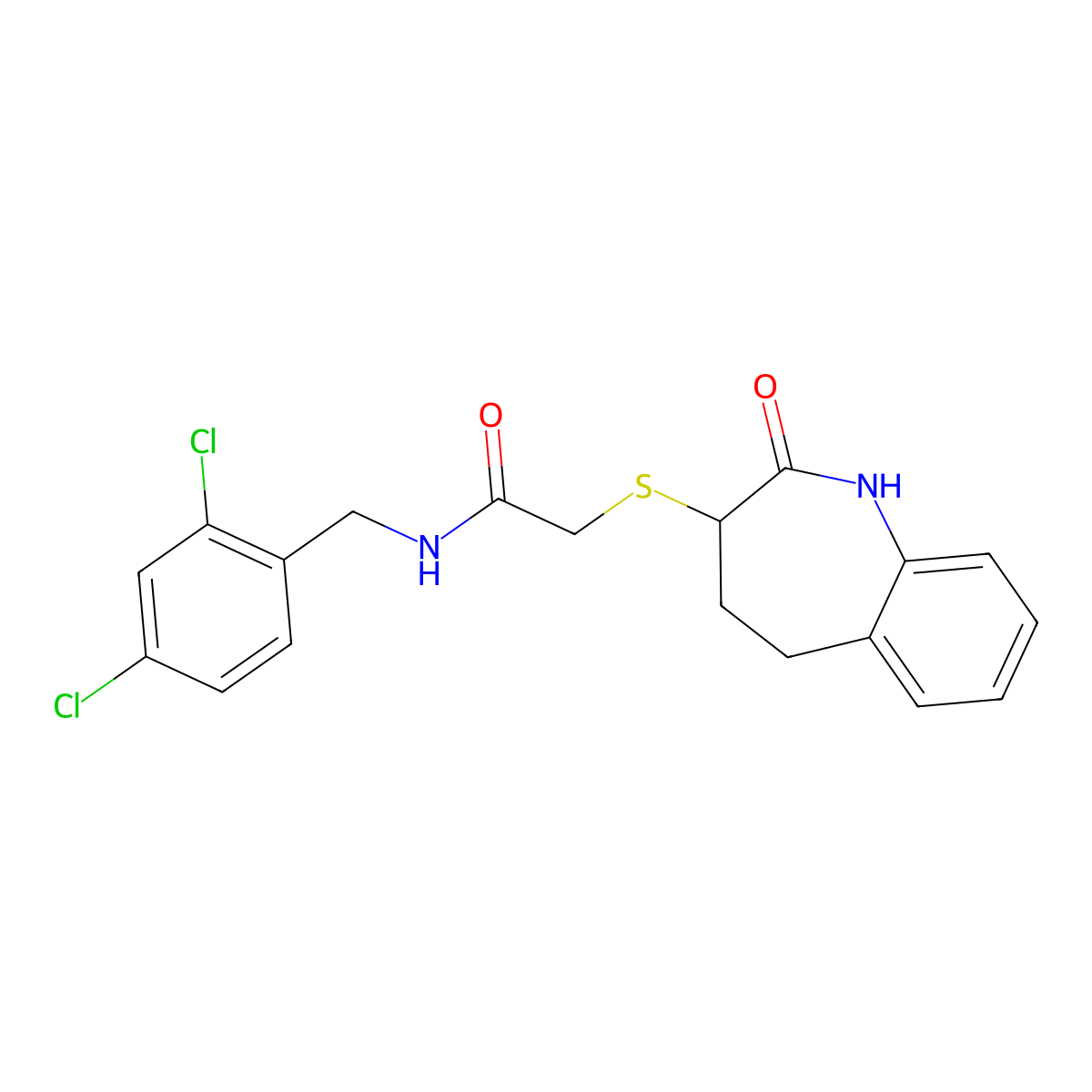 N-(2,4-dichlorobenzyl)-2-[(2-hydroxy-4,5-dihydro-3H-1-benzazepin-3-yl)sulfanyl]acetamide molecular structure, CAS 1010937-43-5