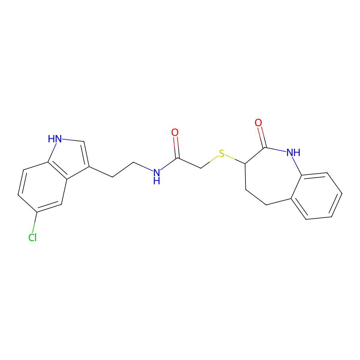 N-[2-(5-chloro-1H-indol-3-yl)ethyl]-2-[(2-hydroxy-4,5-dihydro-3H-1-benzazepin-3-yl)sulfanyl]acetamide molecular structure, CAS 1010937-97-9