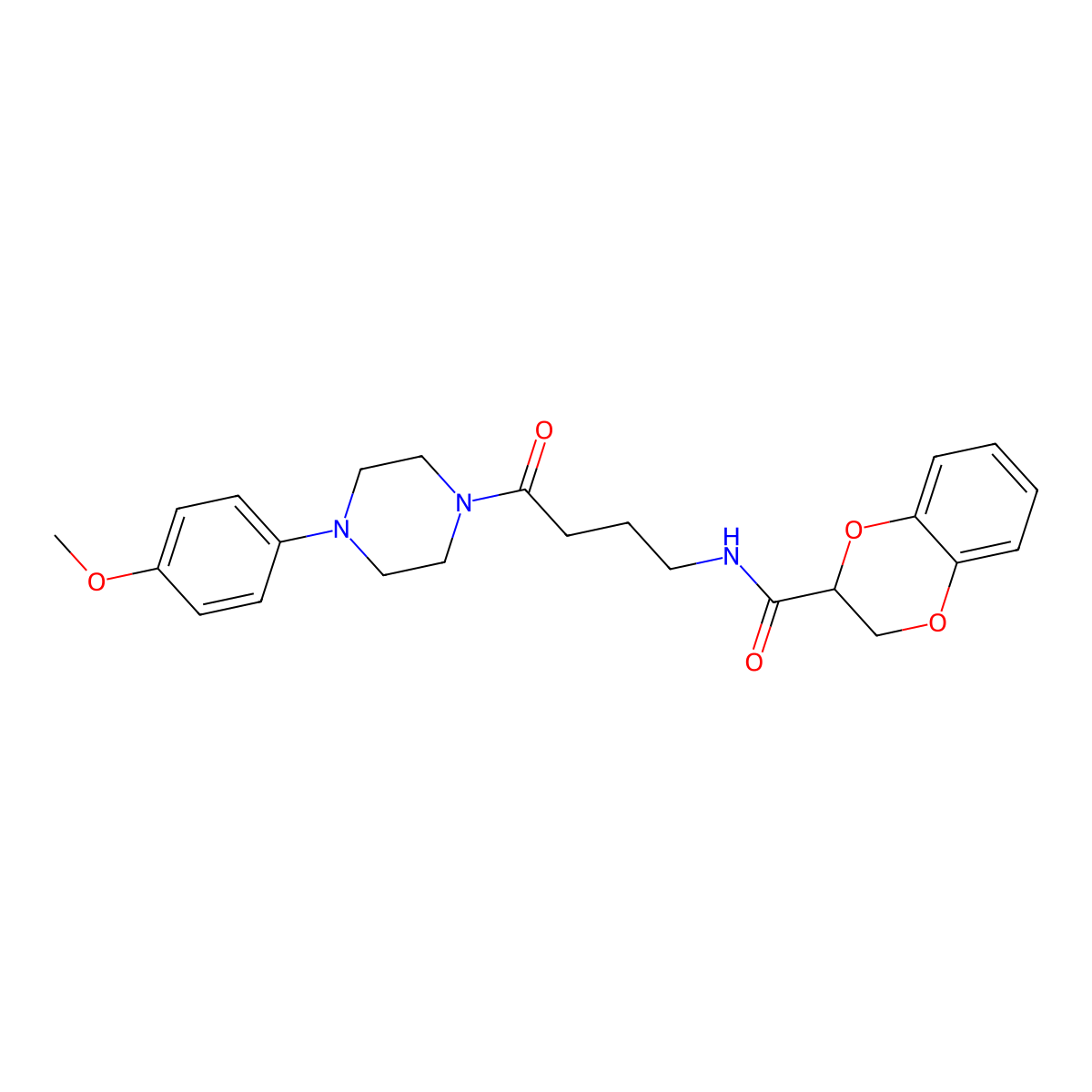 N~2~-{4-[4-(4-methoxyphenyl)piperazino]-4-oxobutyl}-2,3-dihydro-1,4-benzodioxine-2-carboxamide molecular structure, CAS 1010937-98-0
