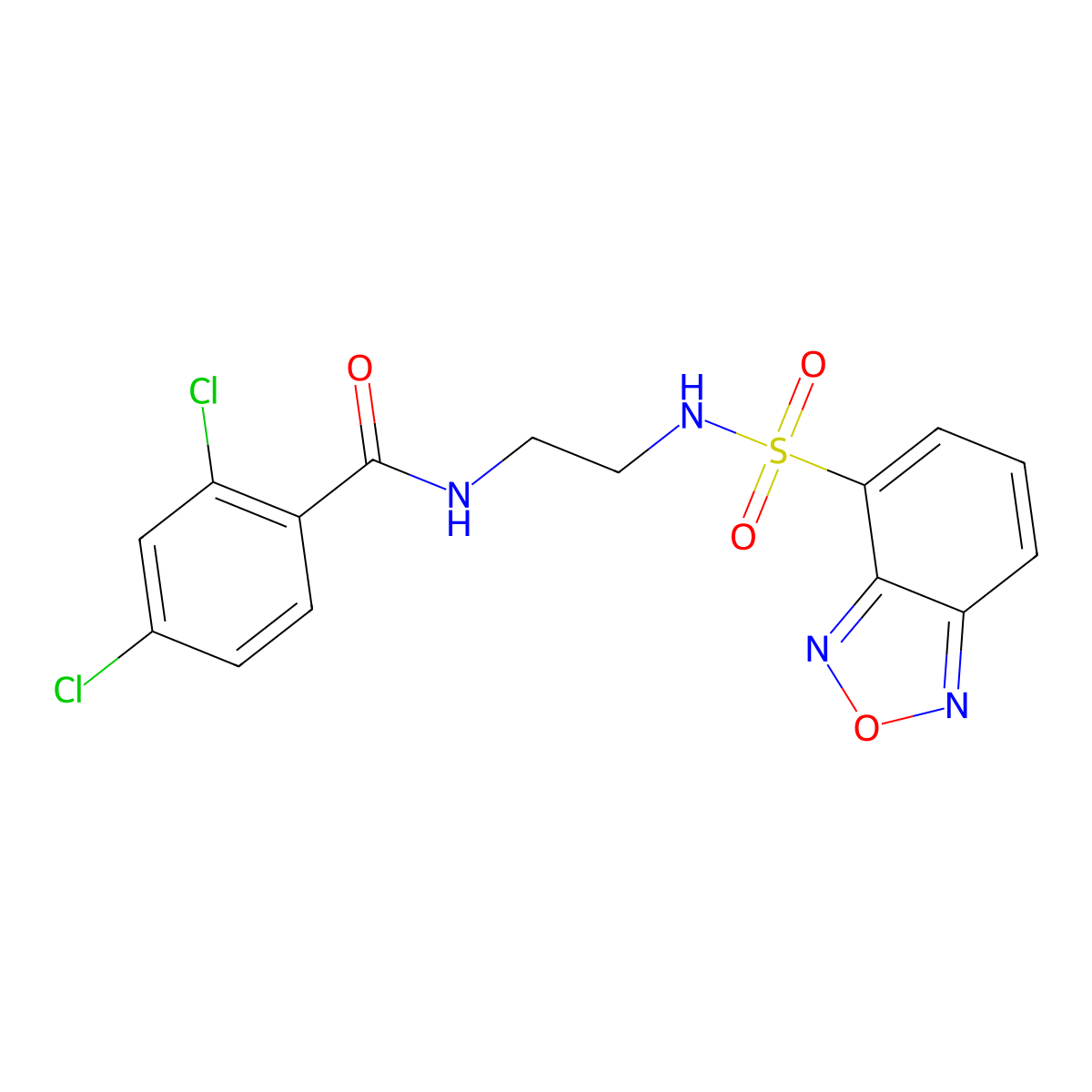 N-{2-[(2,1,3-benzoxadiazol-4-ylsulfonyl)amino]ethyl}-2,4-dichlorobenzamide molecular structure, CAS 1010938-37-0