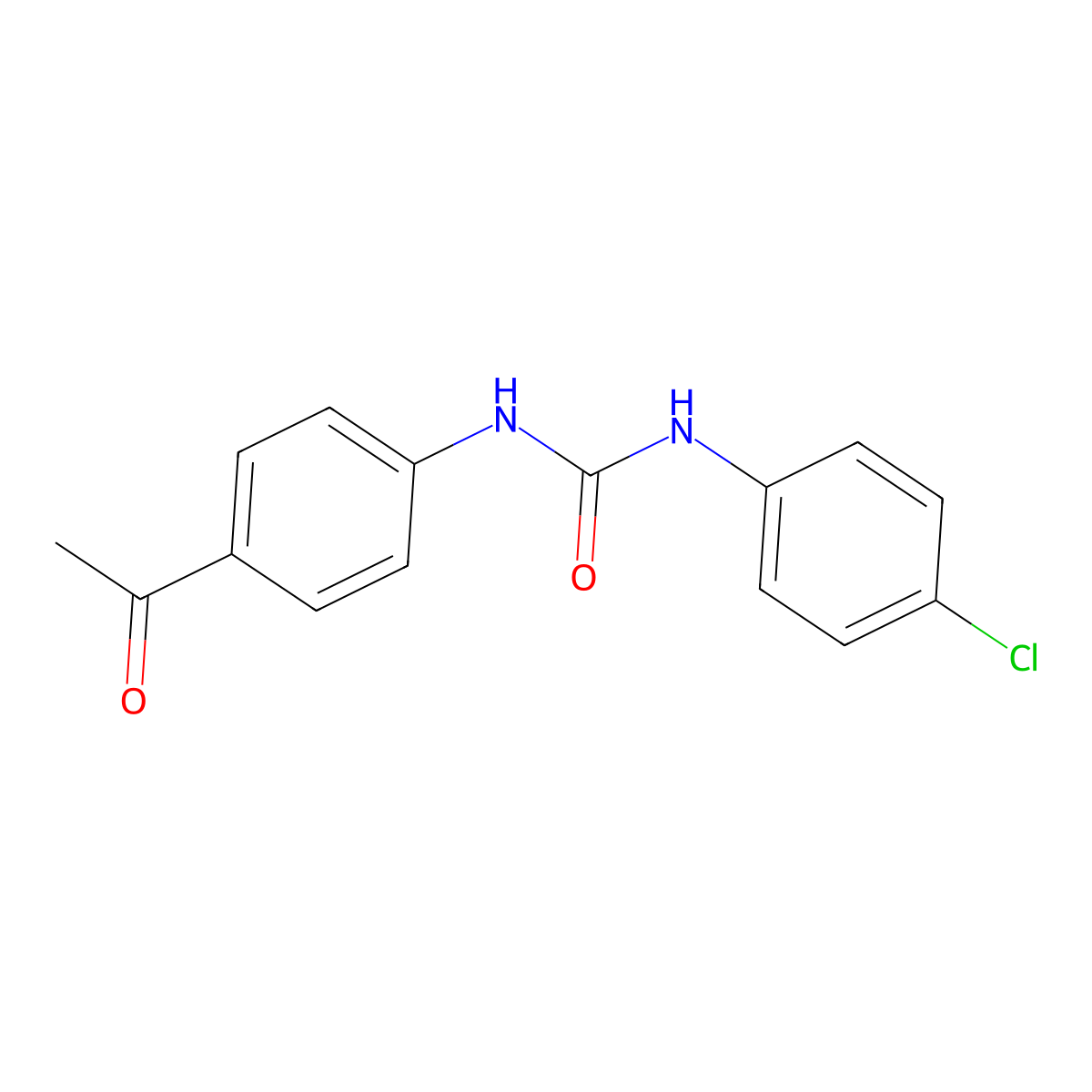 1-(4-Acetylphenyl)-3-(4-chlorophenyl)urea molecular structure, CAS 101095-67-4