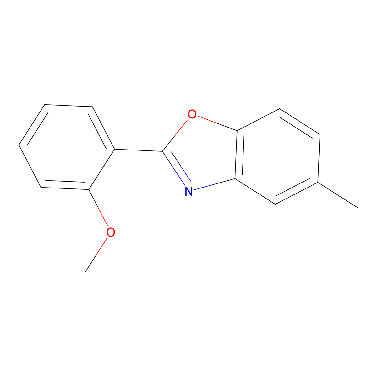 2-(2-Methoxyphenyl)-5-methylbenzo[d]oxazole molecular structure, CAS 101097-11-4