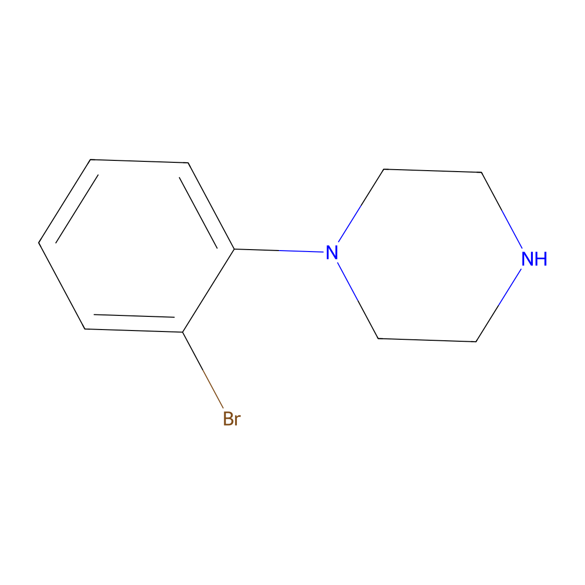 1-(2-Bromophenyl)piperazine molecular structure, CAS 1011-13-8