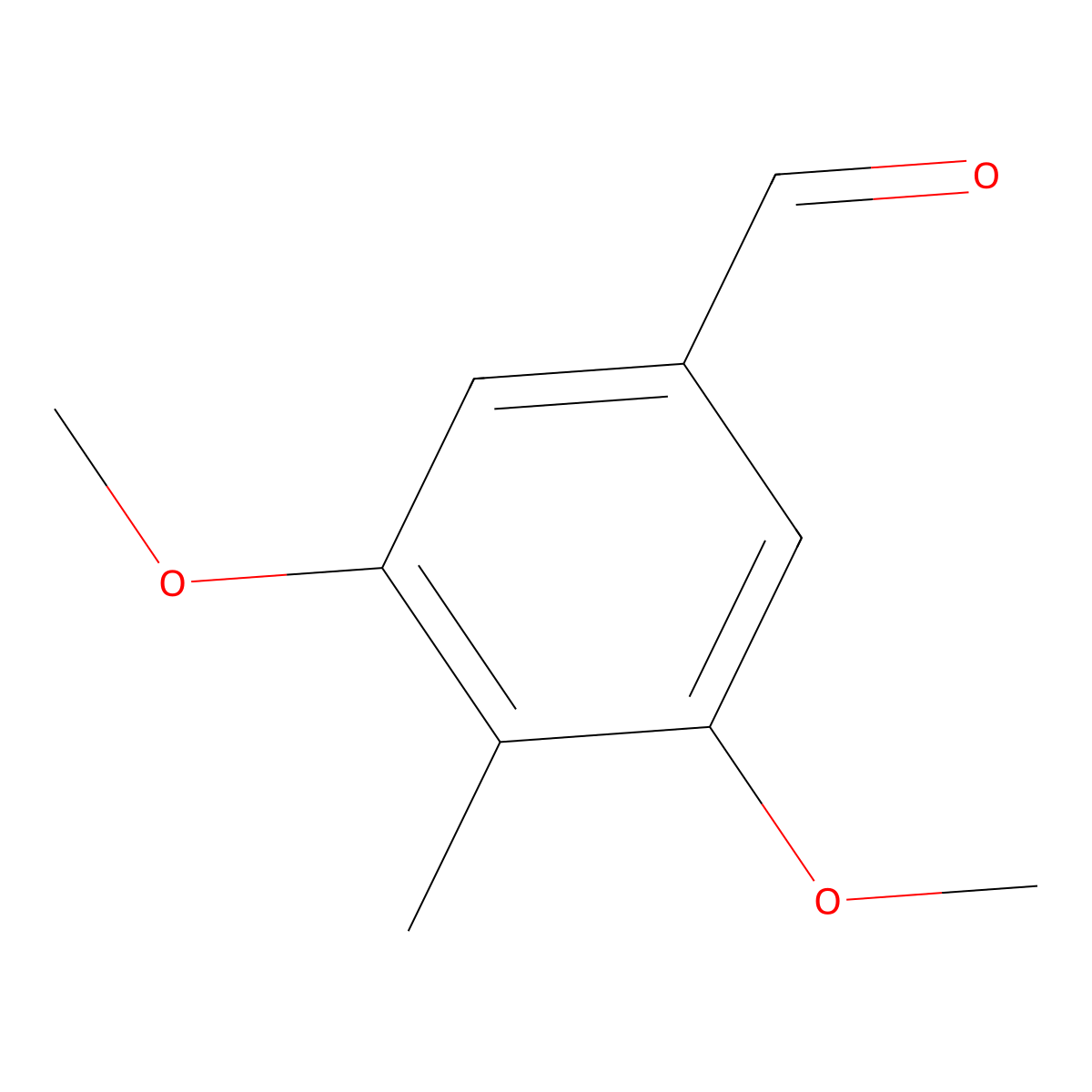 3,5-Dimethoxy-4-methylbenzaldehyde molecular structure, CAS 1011-27-4