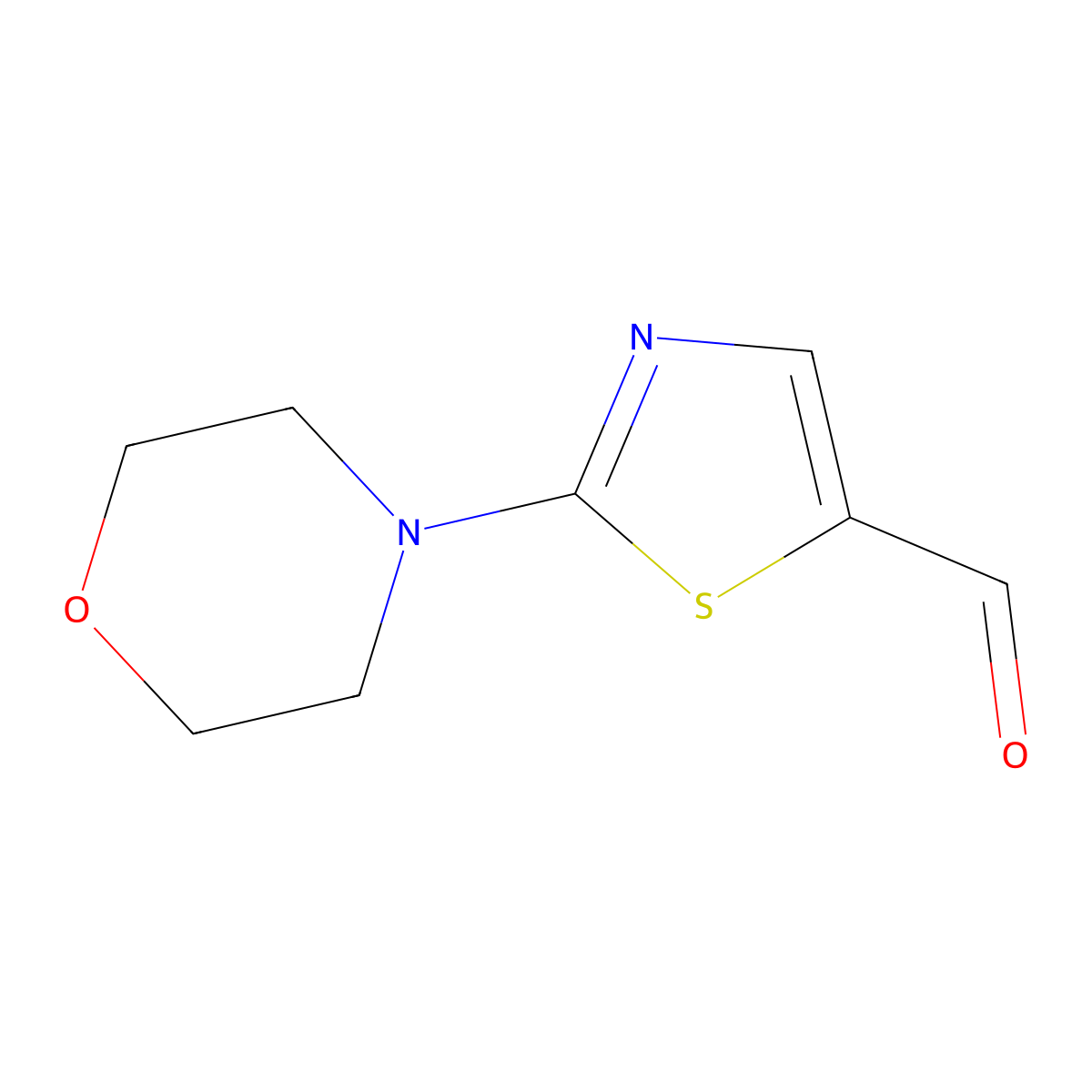 2-(Morpholin-4-yl)-1,3-thiazole-5-carbaldehyde molecular structure, CAS 1011-41-2