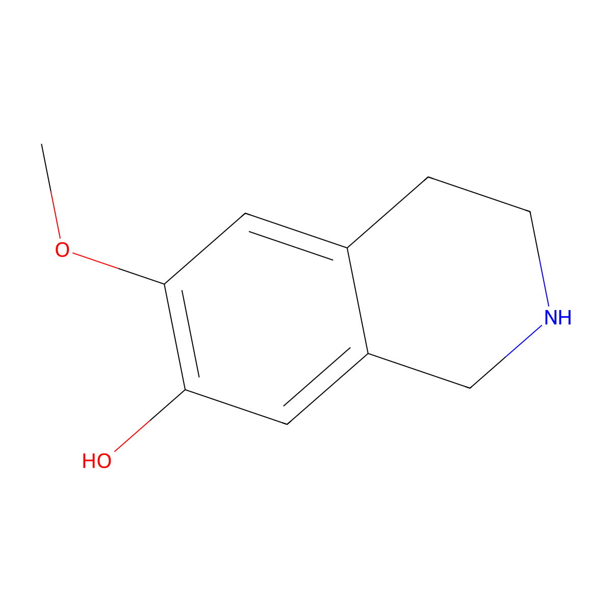 6-Methoxy-1,2,3,4-tetrahydroisoquinolin-7-ol molecular structure, CAS 1011-42-3