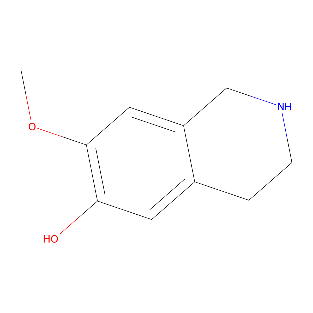 7-Methoxy-1,2,3,4-tetrahydroisoquinolin-6-ol molecular structure, CAS 1011-43-4