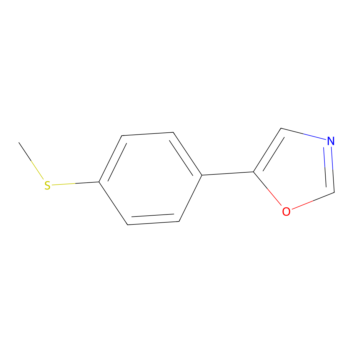 5-[4-(Methylthio)phenyl]oxazole molecular structure, CAS 1011-52-5