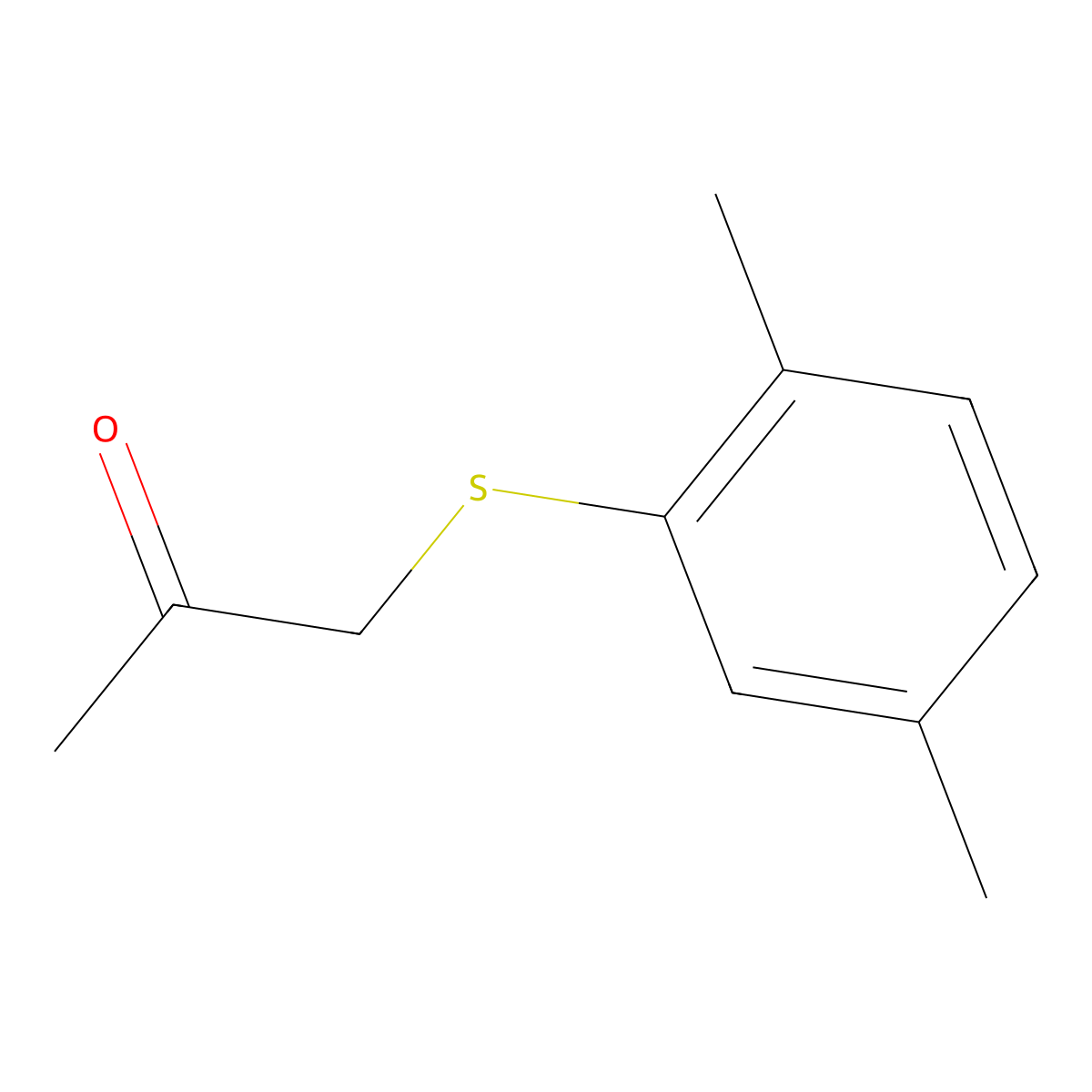 1-[(2,5-Dimethylphenyl)sulfanyl]propan-2-one molecular structure, CAS 1011-55-8