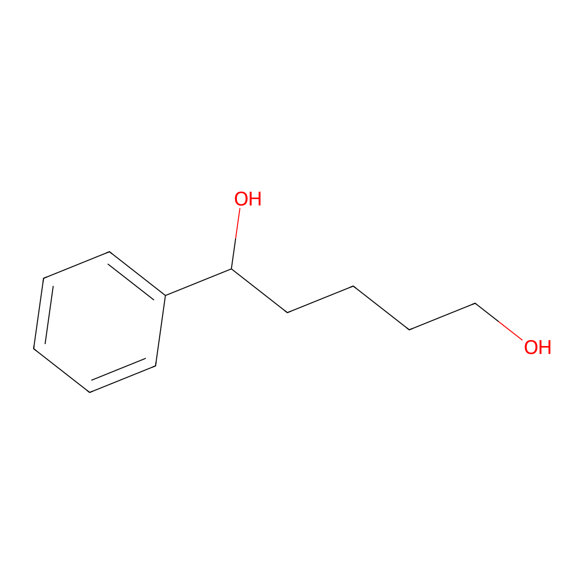 1-Phenylpentane-1,5-diol molecular structure, CAS 1011-61-6