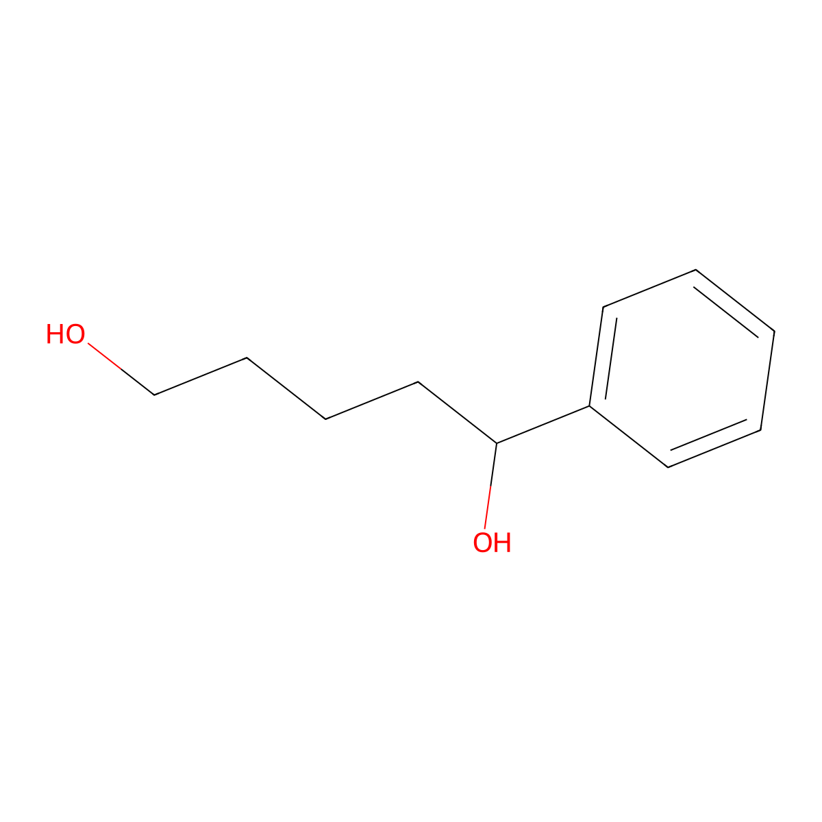 1-Phenylpentane-1,5-diol molecular structure, CAS 1011-61-6