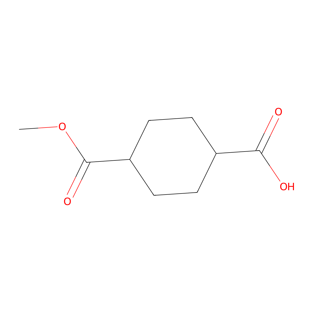 4-(Methoxycarbonyl)cyclohexane-1-carboxylic acid molecular structure, CAS 1011-85-4