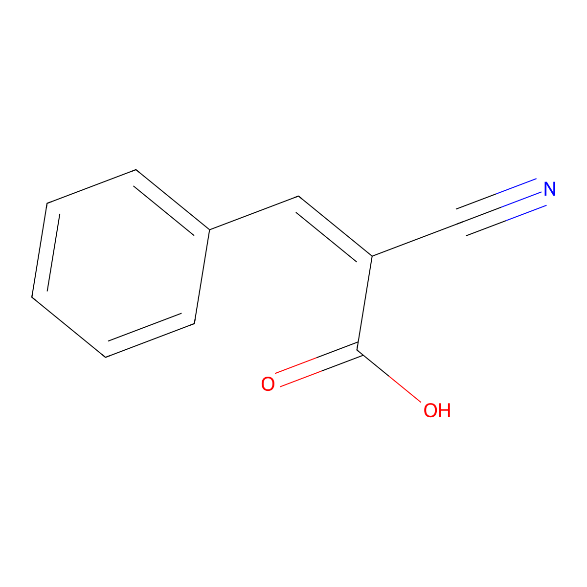 alpha-Cyanocinnamate molecular structure, CAS 1011-92-3