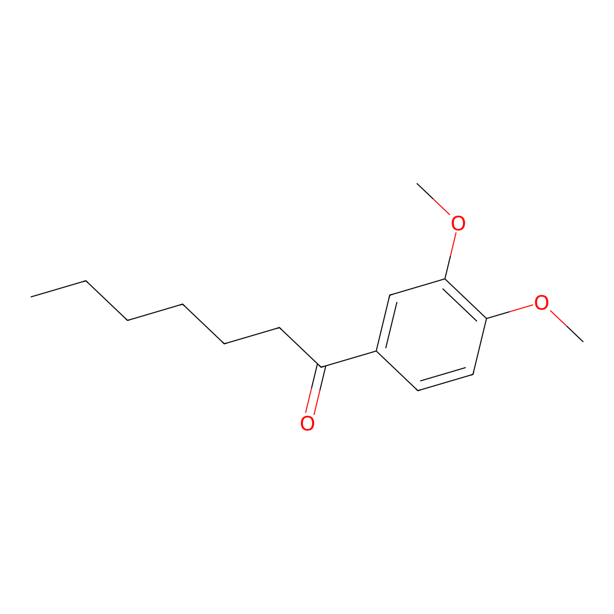 1-(3,4-Dimethoxyphenyl)heptan-1-one molecular structure, CAS 101100-86-1