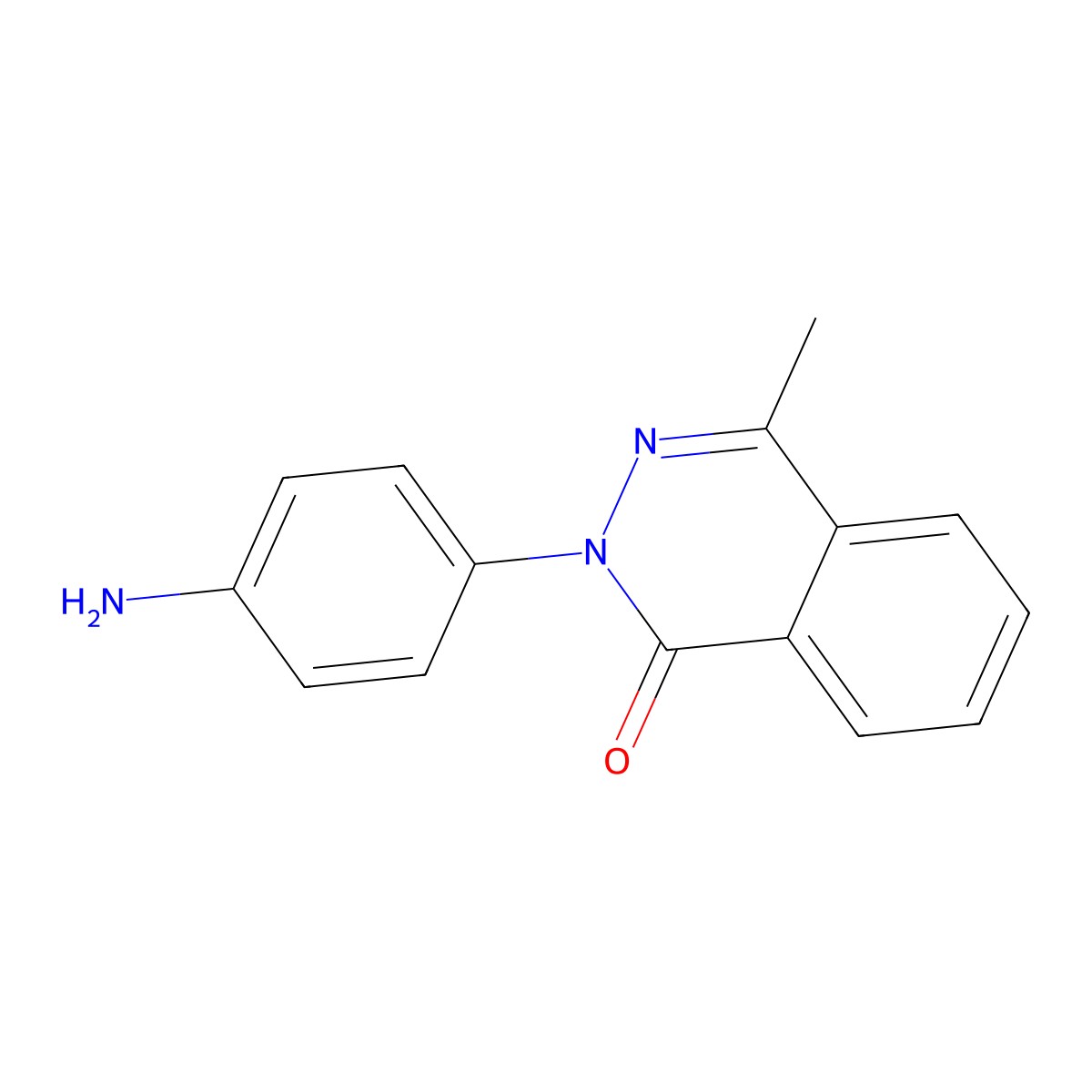 2-(4-Amino-phenyl)-4-methyl-2H-phthalazin-1-one molecular structure, CAS 101101-73-9