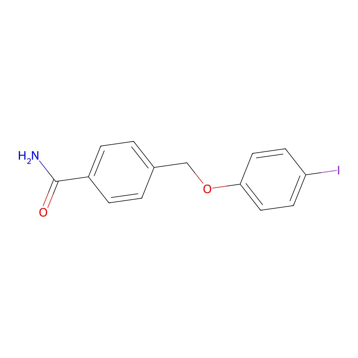 4-((4-Iodophenoxy)methyl)benzamide molecular structure, CAS 1011018-52-2