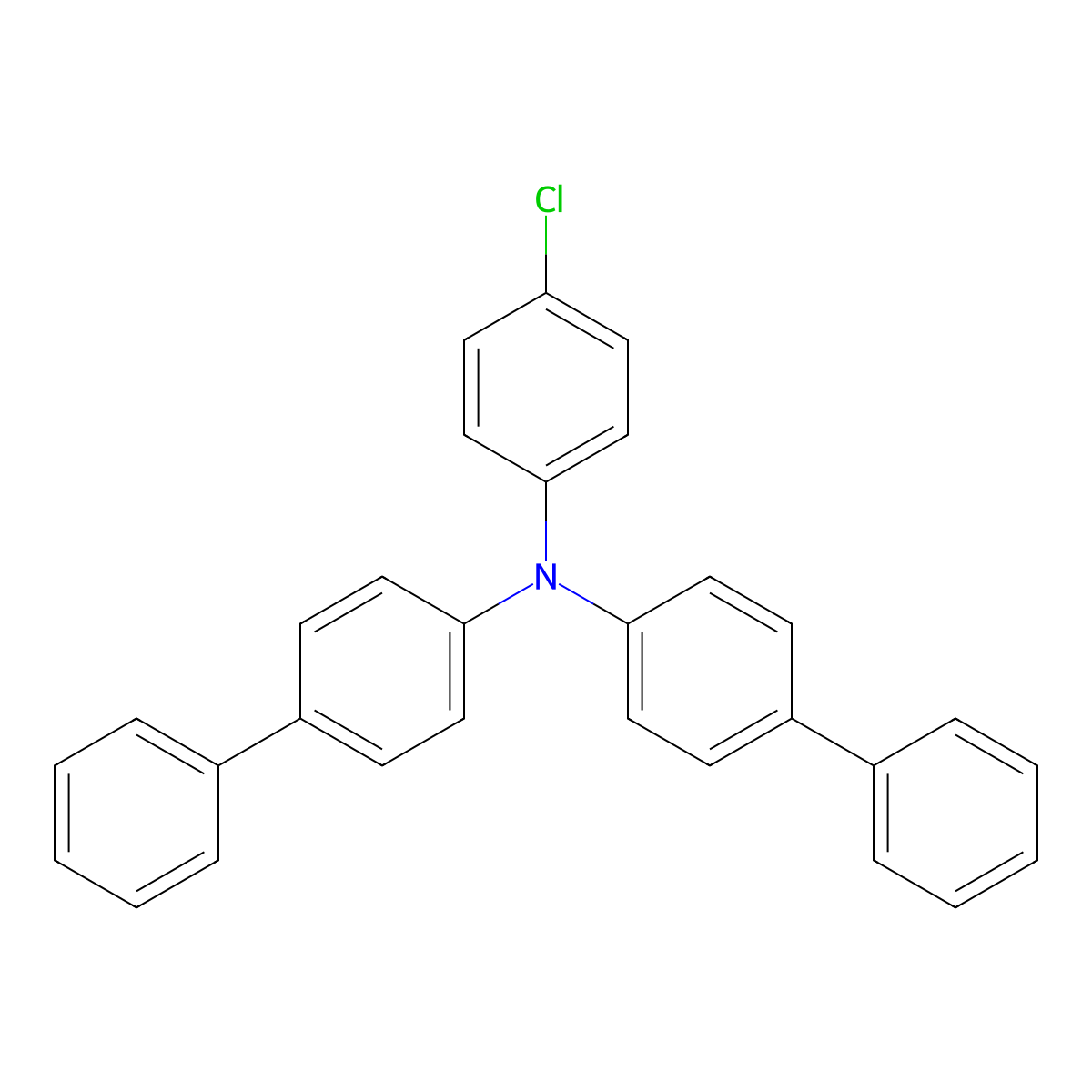 N-[1,1'-Biphenyl]-4-YL-N-(4-chlorophenyl)[1,1'-biphenyl]-4-amine molecular structure, CAS 1011030-16-2