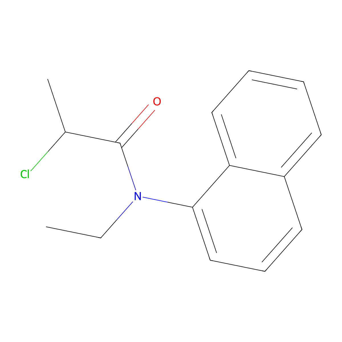 2-chloro-N-ethyl-N-(naphthalen-1-yl)propanamide molecular structure, CAS 101111-62-0