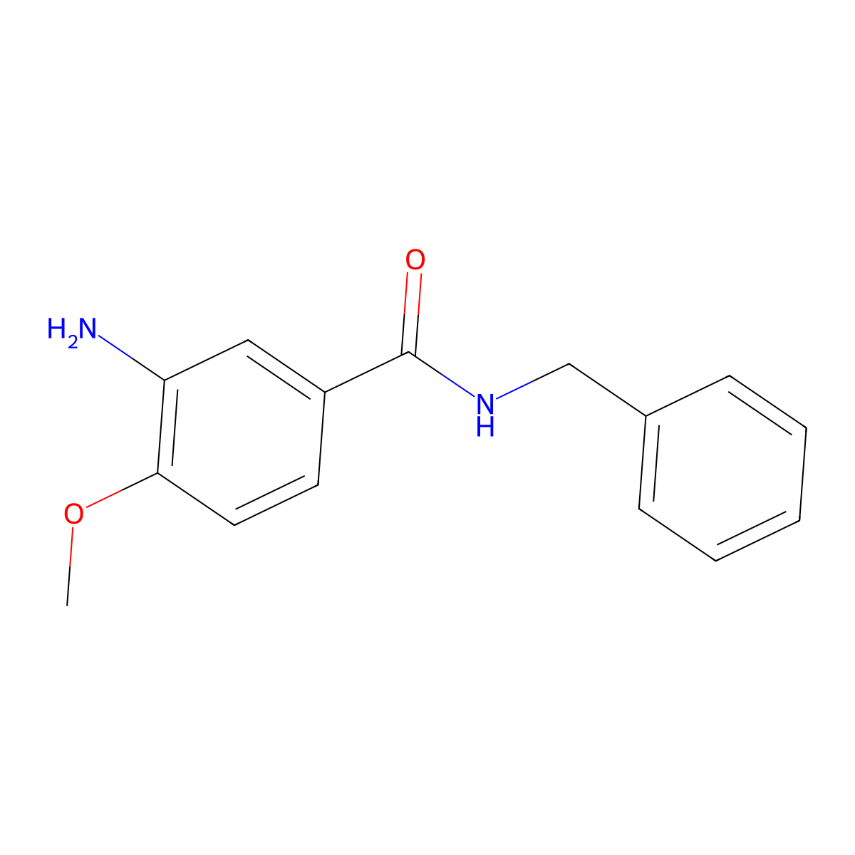 3-amino-N-benzyl-4-methoxybenzamide molecular structure, CAS 101112-38-3