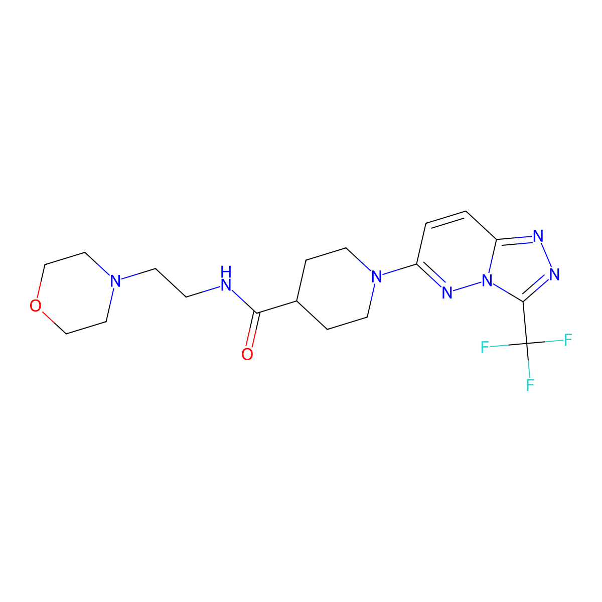 C18H24F3N7O2 molecular structure, CAS 1011132-79-8