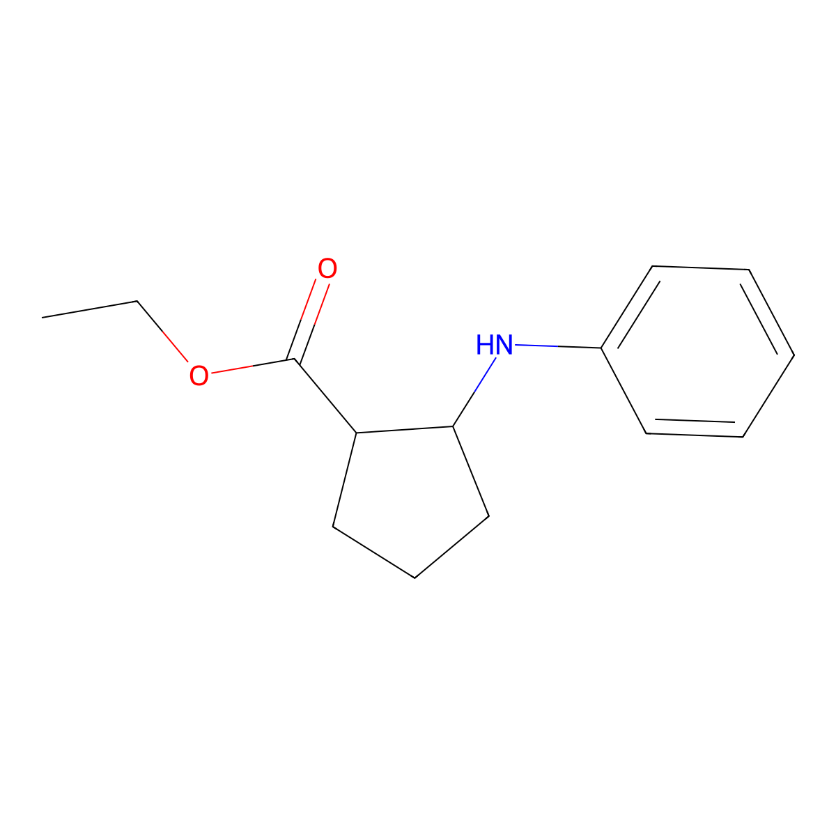 Ethyl 2-Anilinocyclopentanecarboxylate molecular structure, CAS 101114-33-4
