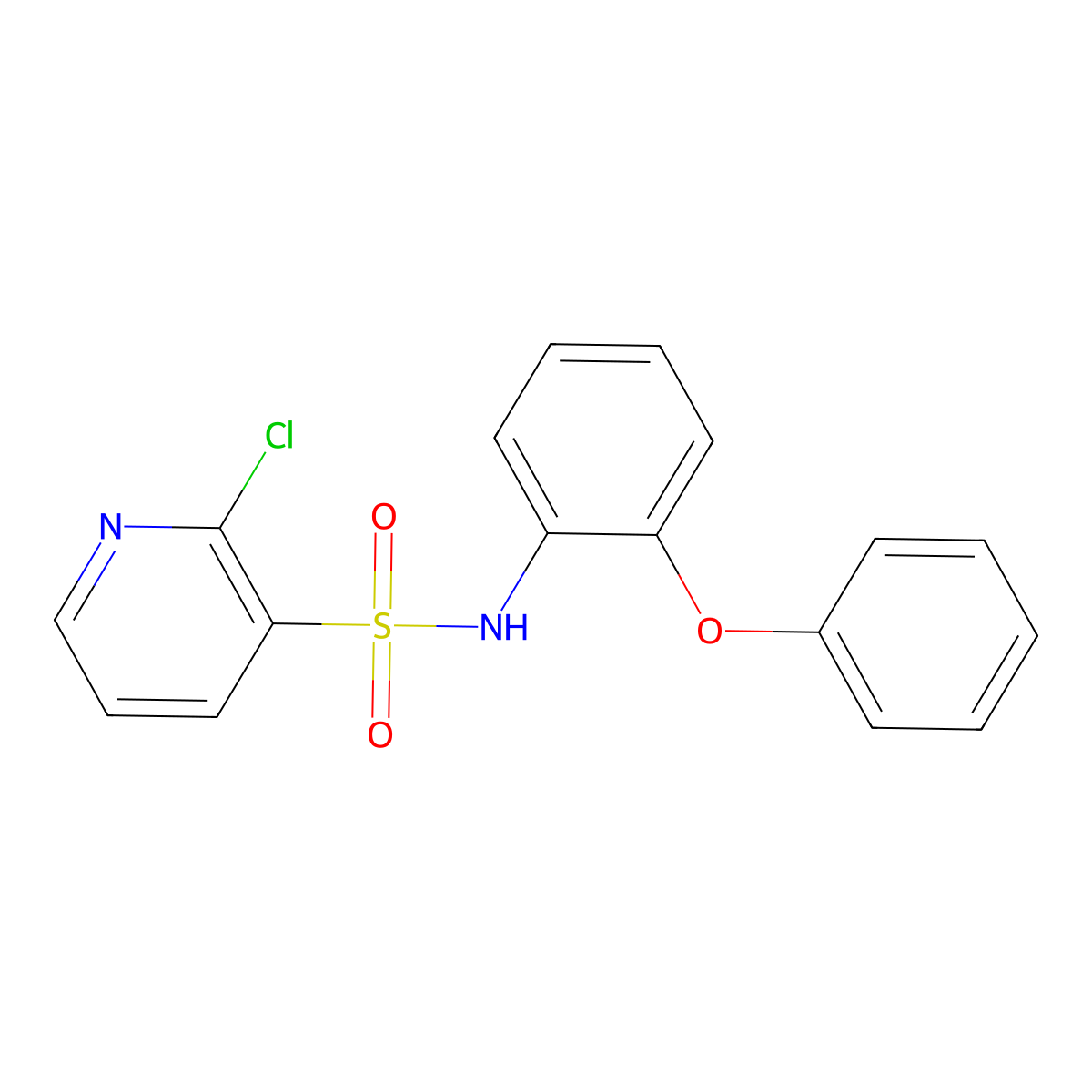 2-chloro-N-(2-phenoxyphenyl)pyridine-3-sulfonamide molecular structure, CAS 1011141-23-3