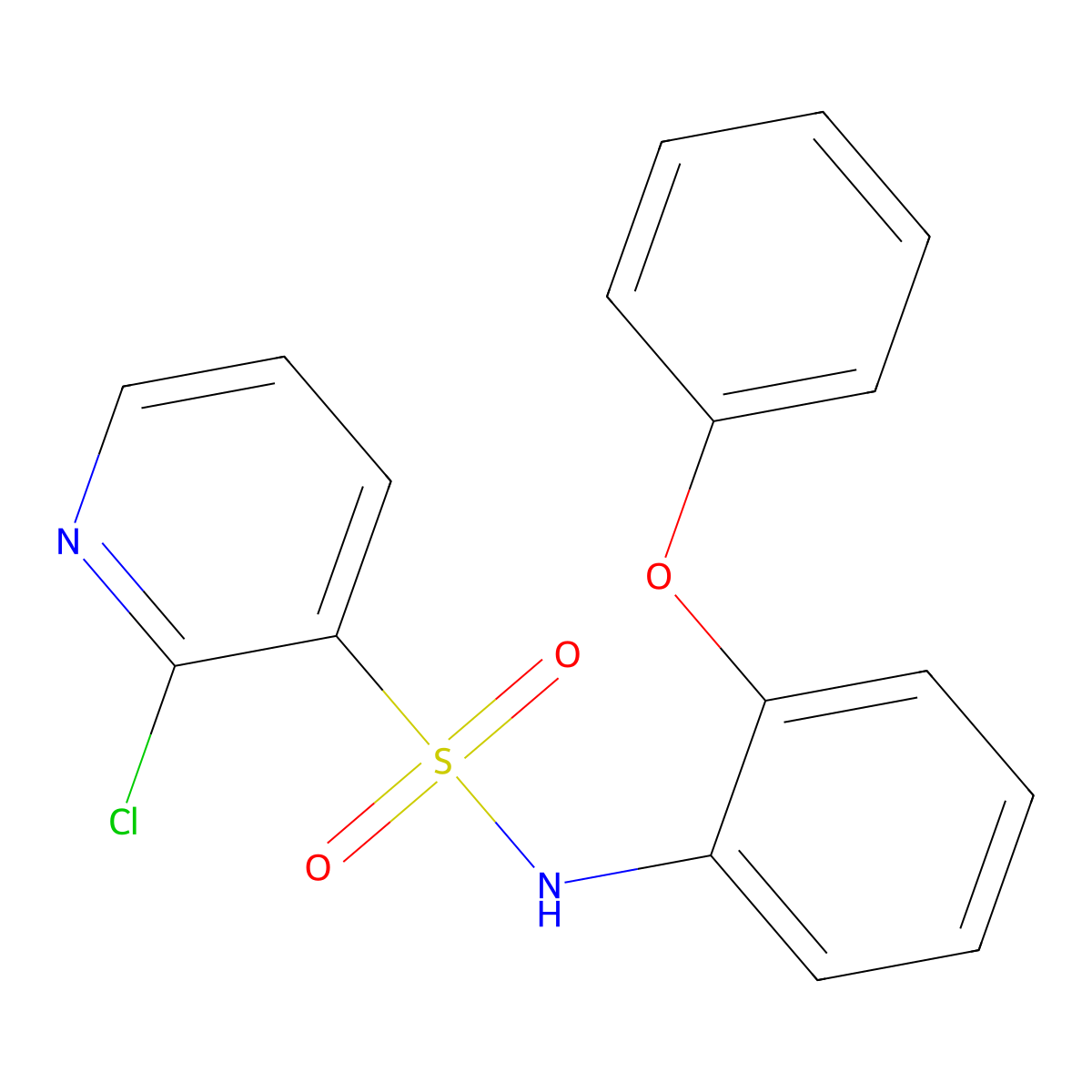 2-chloro-N-(2-phenoxyphenyl)pyridine-3-sulfonamide molecular structure, CAS 1011141-23-3