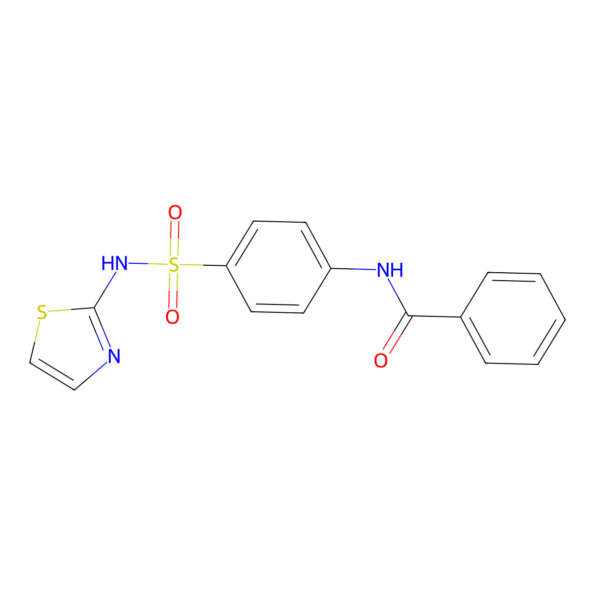 N-[4-(1,3-thiazol-2-ylsulfamoyl)phenyl]benzamide molecular structure, CAS 101117-92-4