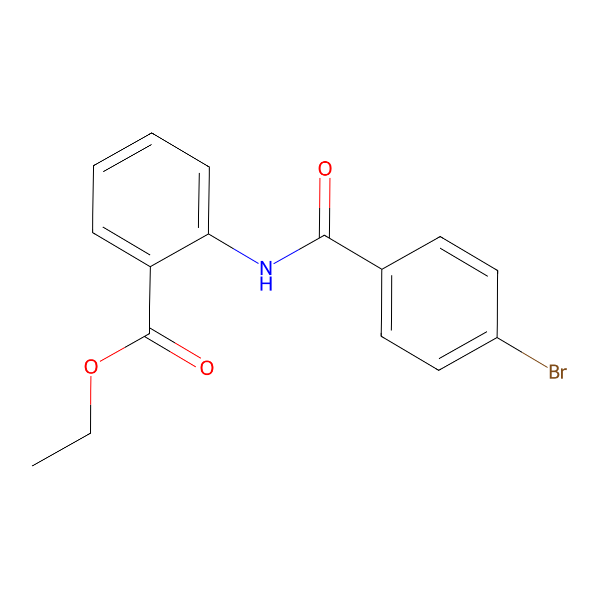 Ethyl 2-[(4-bromobenzoyl)amino]benzoate molecular structure, CAS 101118-55-2