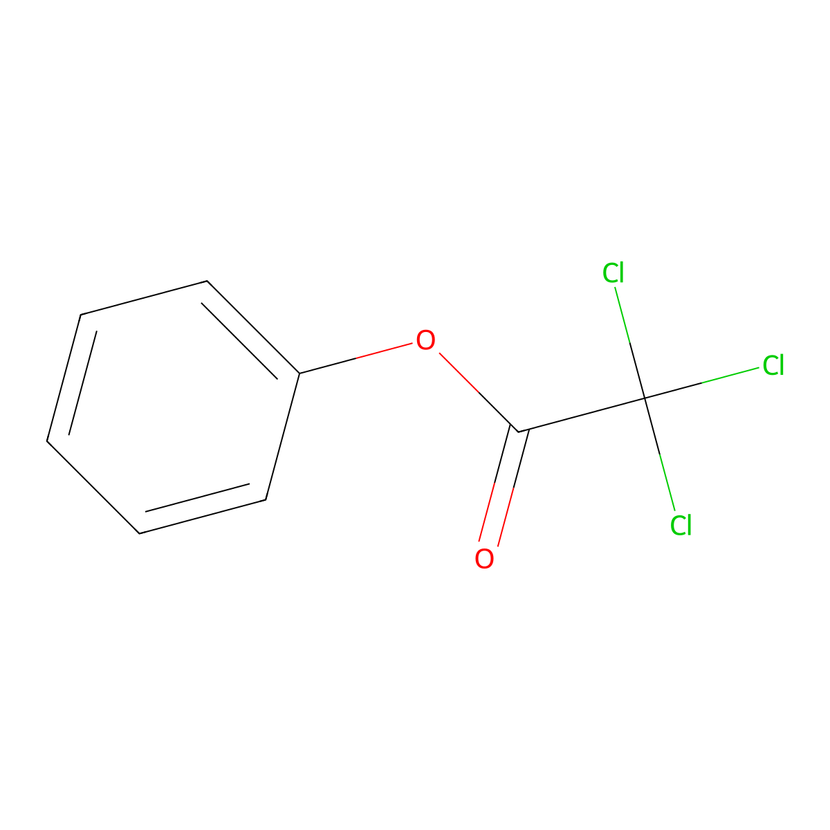 Phenyl trichloroacetate molecular structure, CAS 10112-13-7