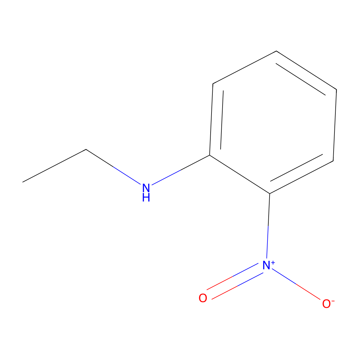 N-Ethyl-2-nitroaniline molecular structure, CAS 10112-15-9