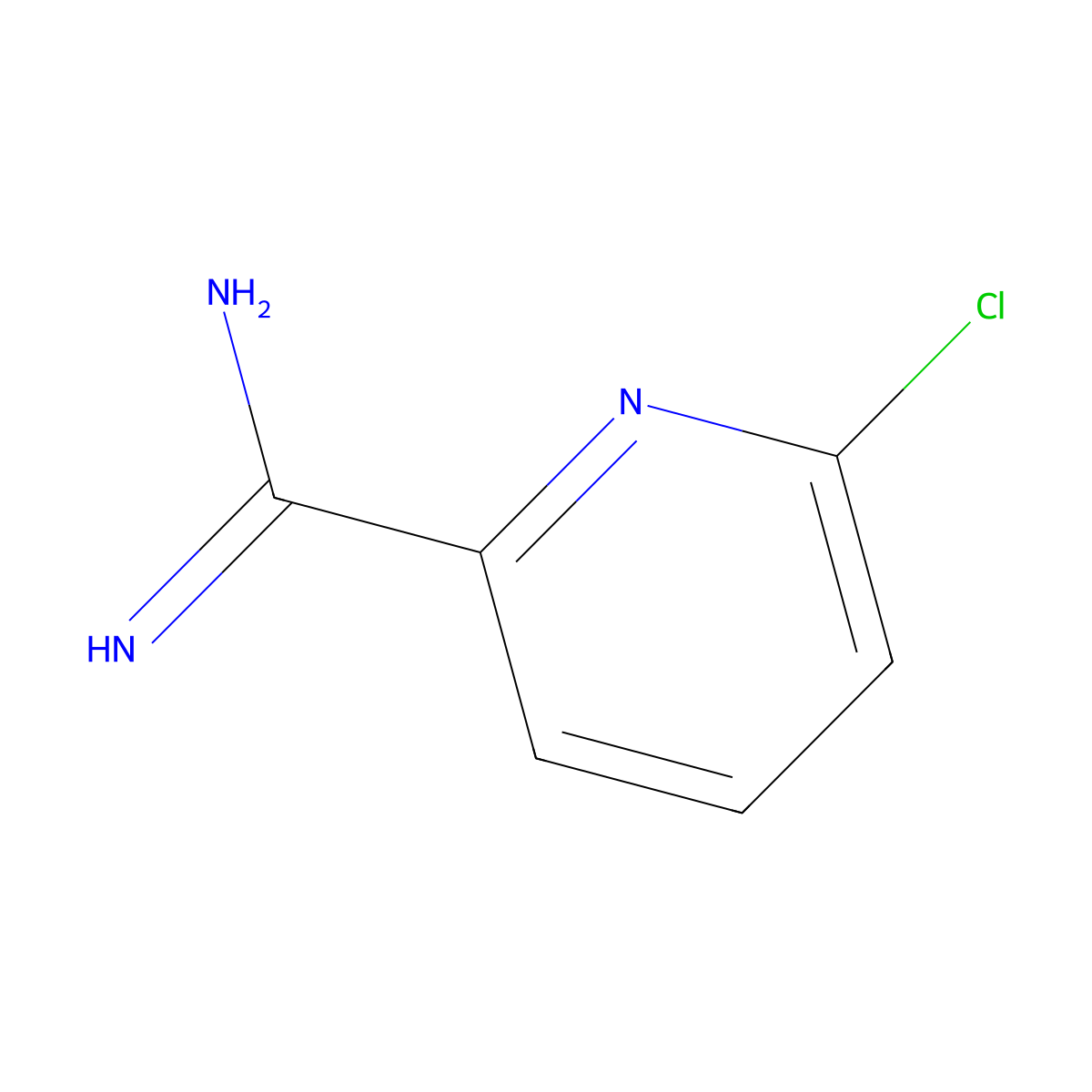 6-Chloropyridine-2-carboximidamide molecular structure, CAS 1011231-34-7