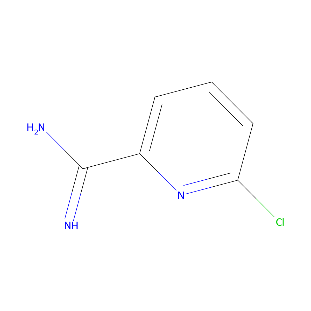 6-Chloropyridine-2-carboximidamide molecular structure, CAS 1011231-34-7