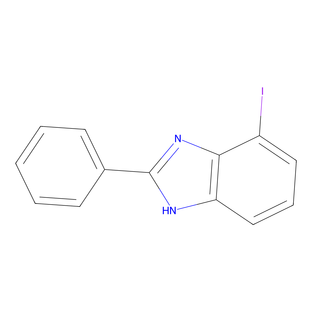 7-Iodo-2-phenyl-1H-benzo[d]imidazole molecular structure, CAS 1011231-99-4
