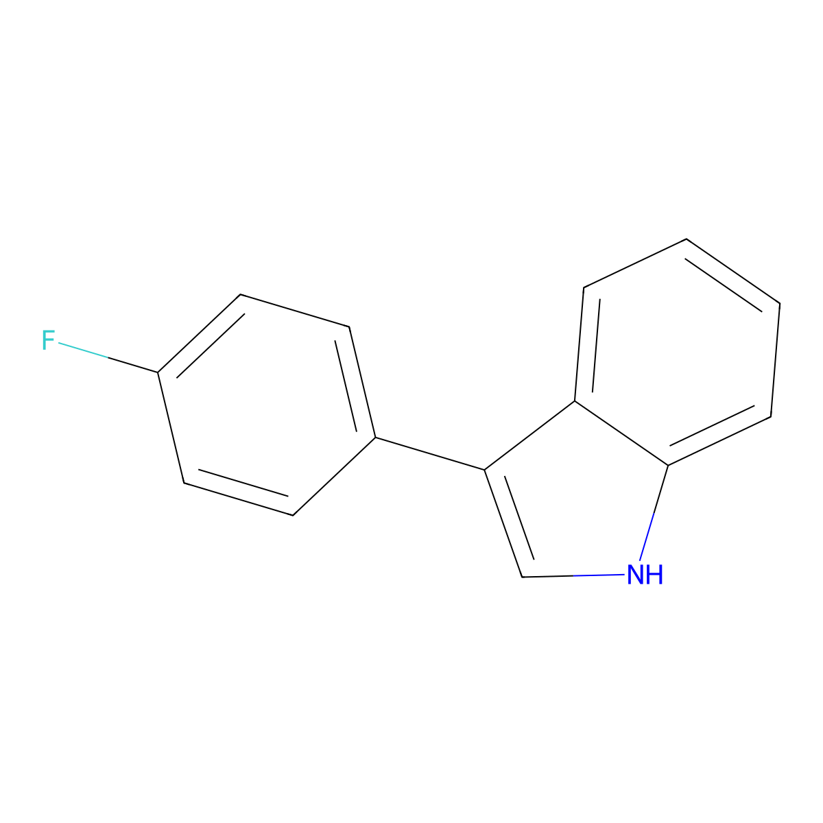 3-(4-Fluorophenyl)-1H-indole molecular structure, CAS 101125-32-0