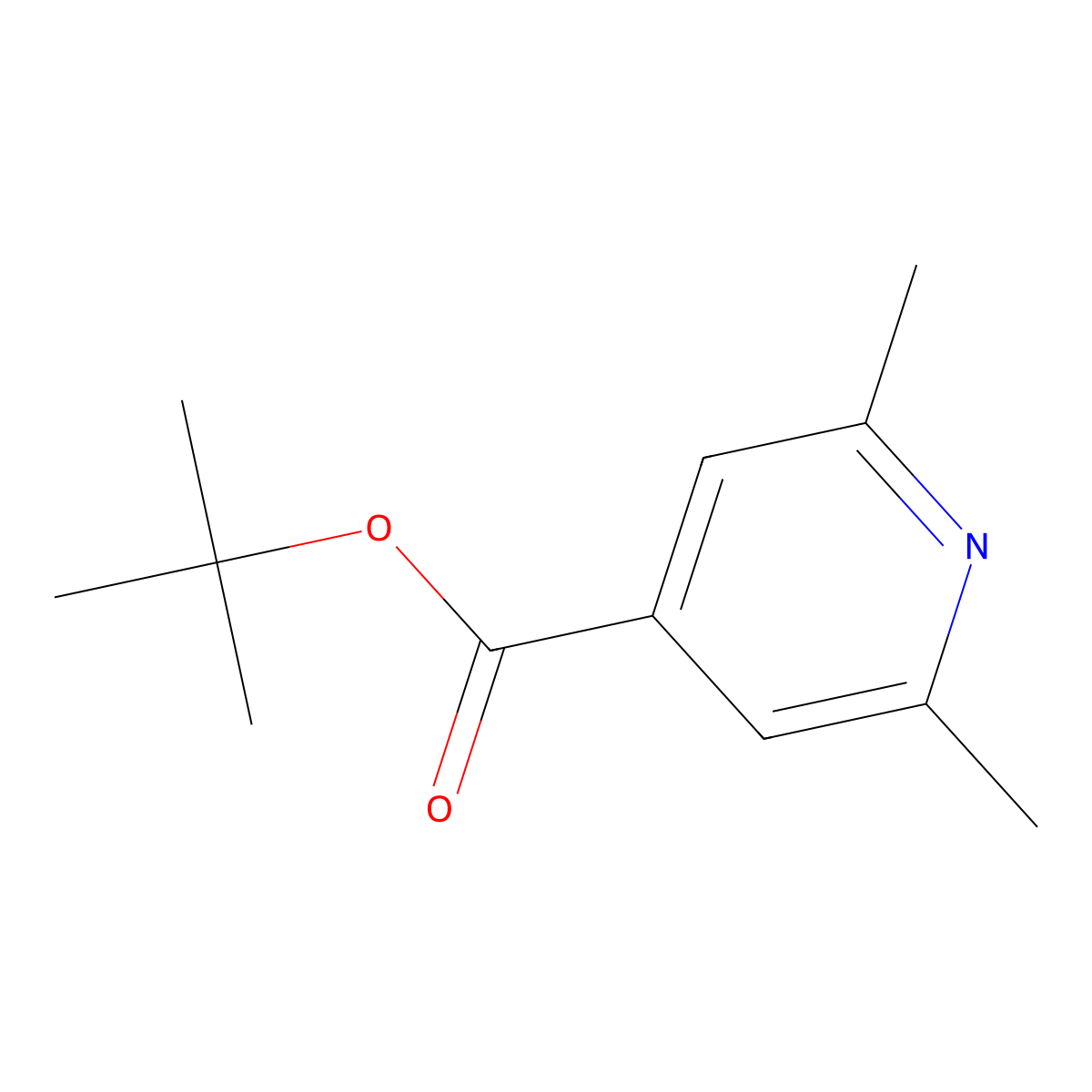 tert-Butyl 2,6-dimethylisonicotinate molecular structure, CAS 1011263-90-3
