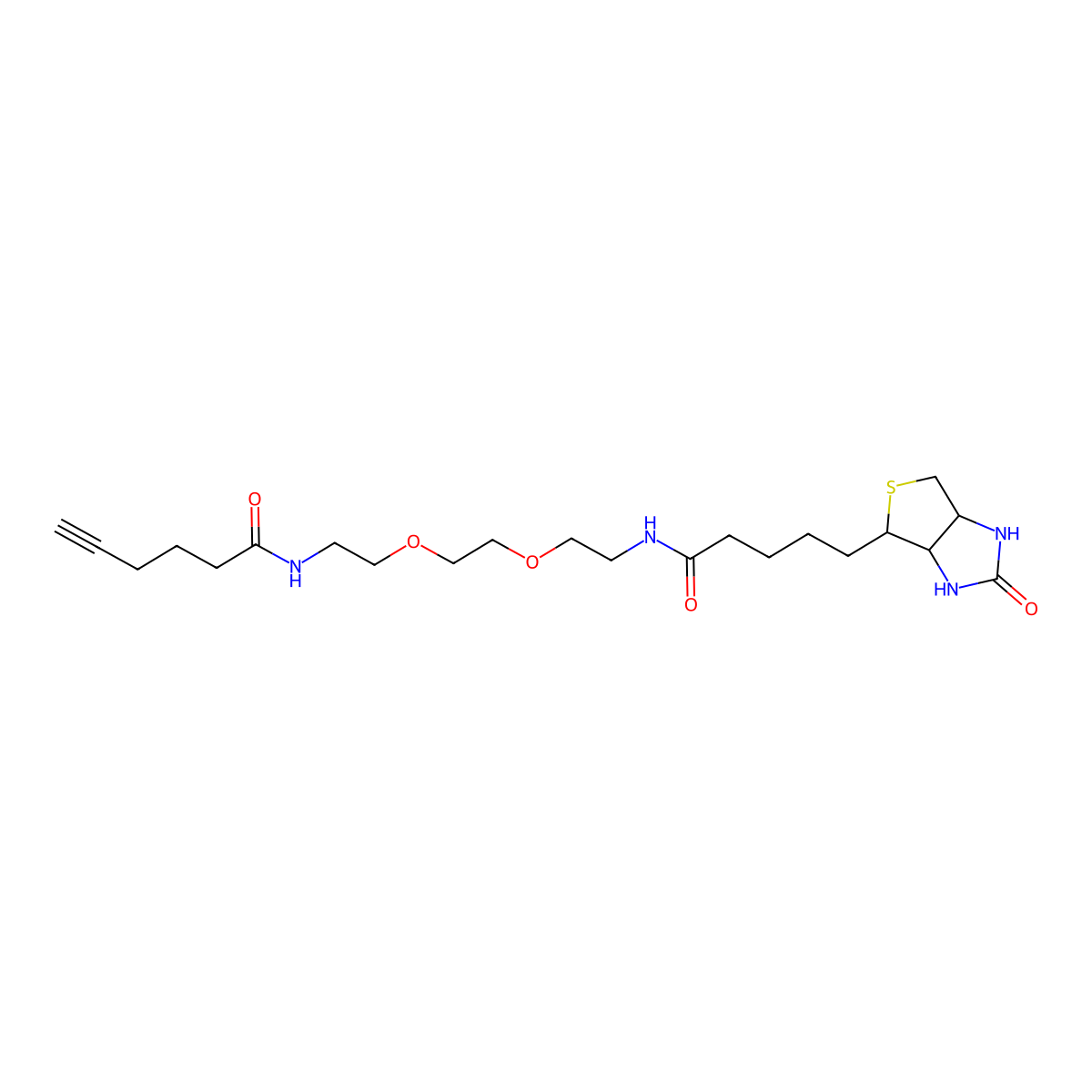 Biotin-PEG2-C4-Alkyne molecular structure, CAS 1011268-28-2