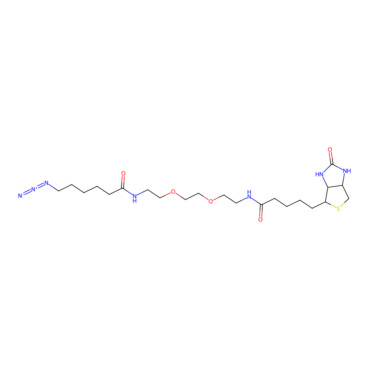 Biotin-PEG2-C6-Azide molecular structure, CAS 1011268-29-3