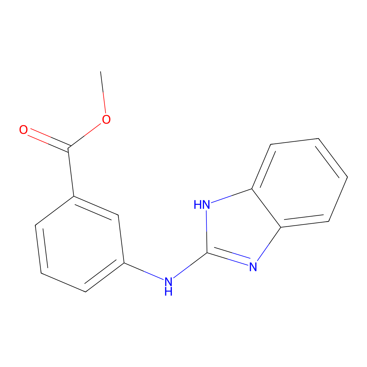 methyl 3-[(1H-1,3-benzodiazol-2-yl)amino]benzoate molecular structure, CAS 1011268-90-8