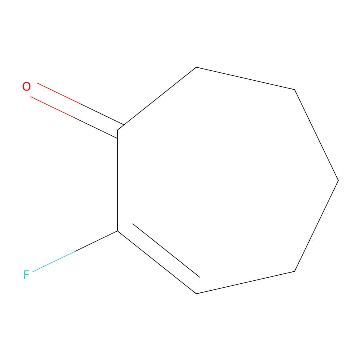 2-Fluorocyclohept-2-en-1-one molecular structure, CAS 101128-35-2