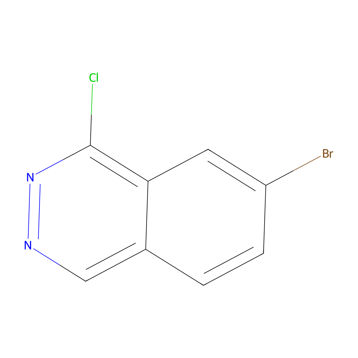 7-Bromo-1-chlorophthalazine molecular structure, CAS 1011291-78-3