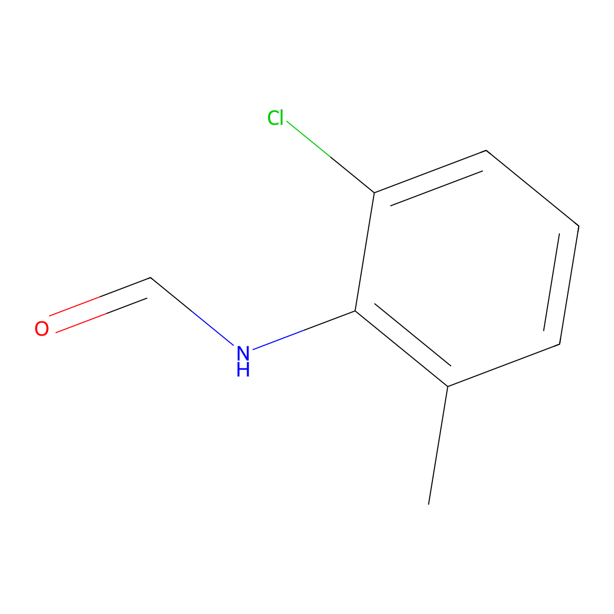 2-Chloro-6-methylphenylformamide molecular structure, CAS 10113-37-8