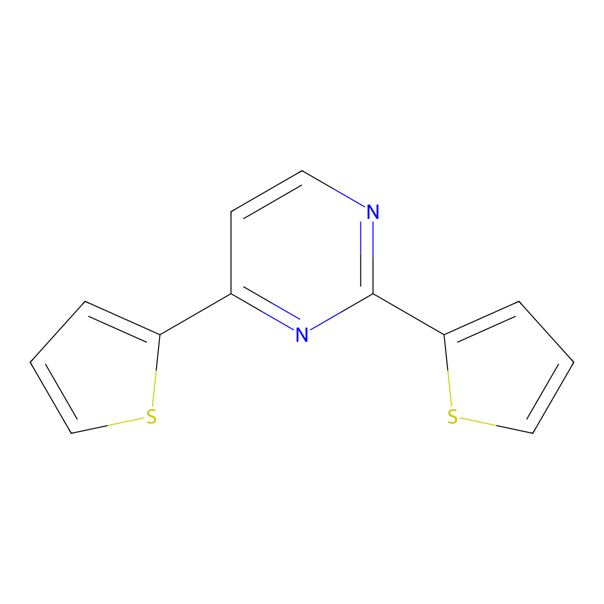 2,4-Di-2-thienylpyrimidine molecular structure, CAS 101130-33-0