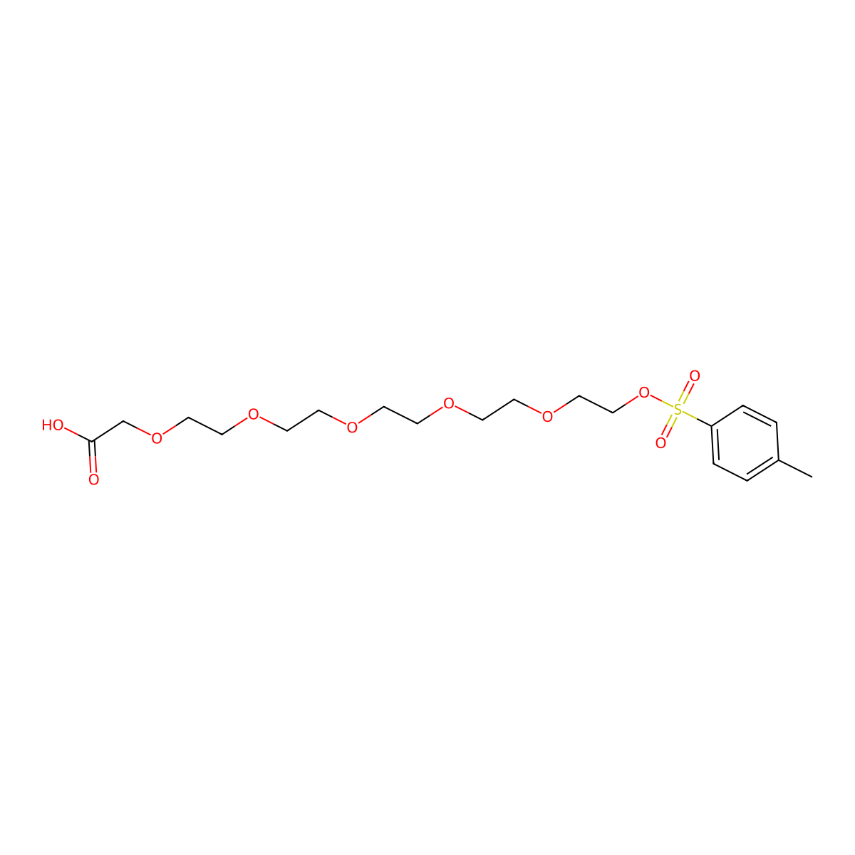 17-(Tosyloxy)-3,6,9,12,15-pentaoxaheptadecanoic acid molecular structure, CAS 1011301-34-0