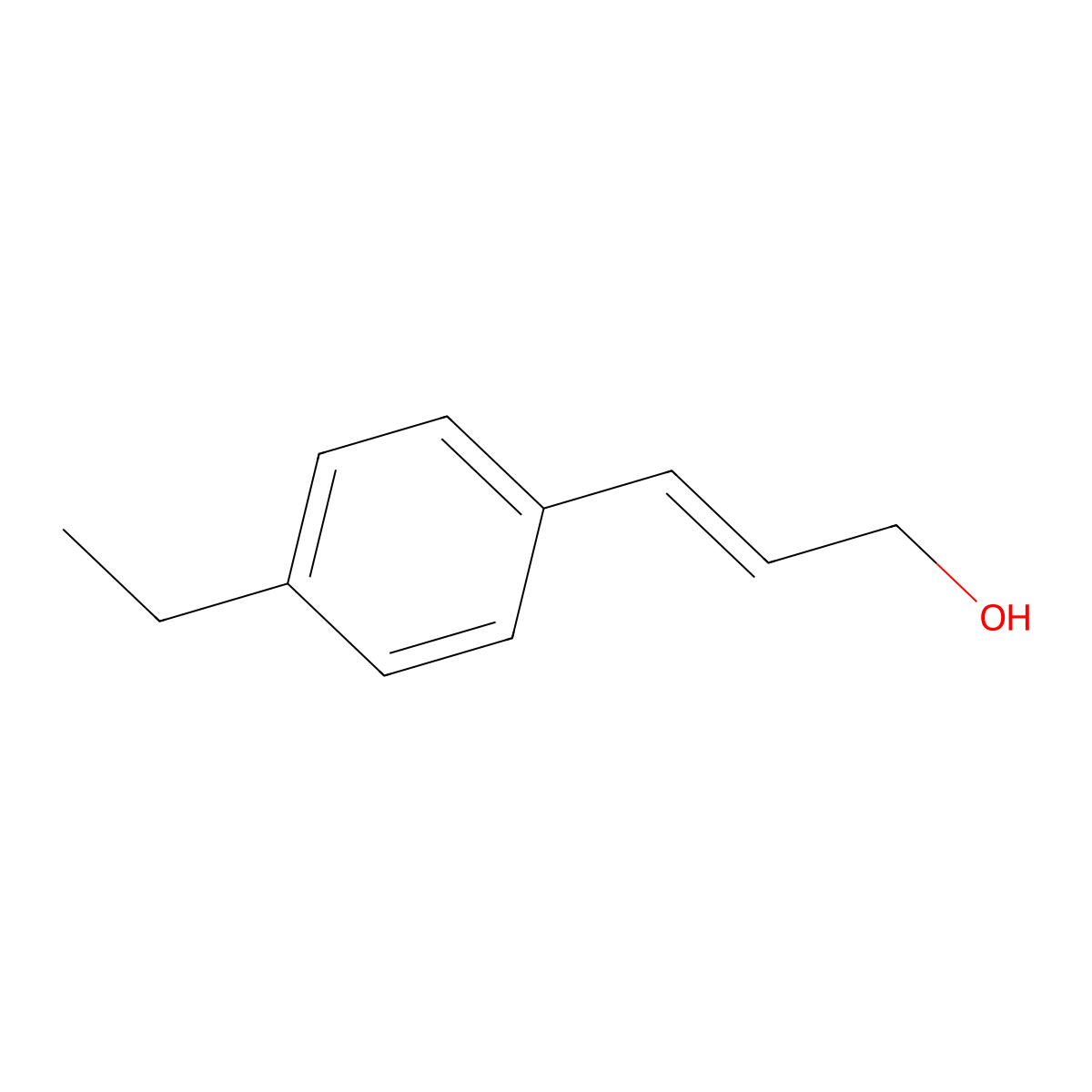 (2E)-3-(4-ethylphenyl)prop-2-en-1-ol molecular structure, CAS 1011301-86-2