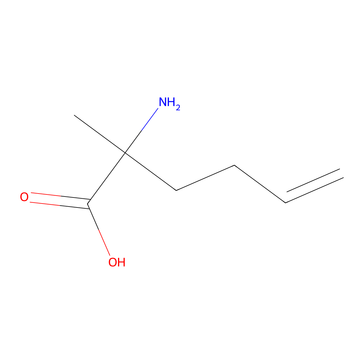 (S)-2-Amino-2-methylhex-5-enoic acid molecular structure, CAS 1011309-60-6