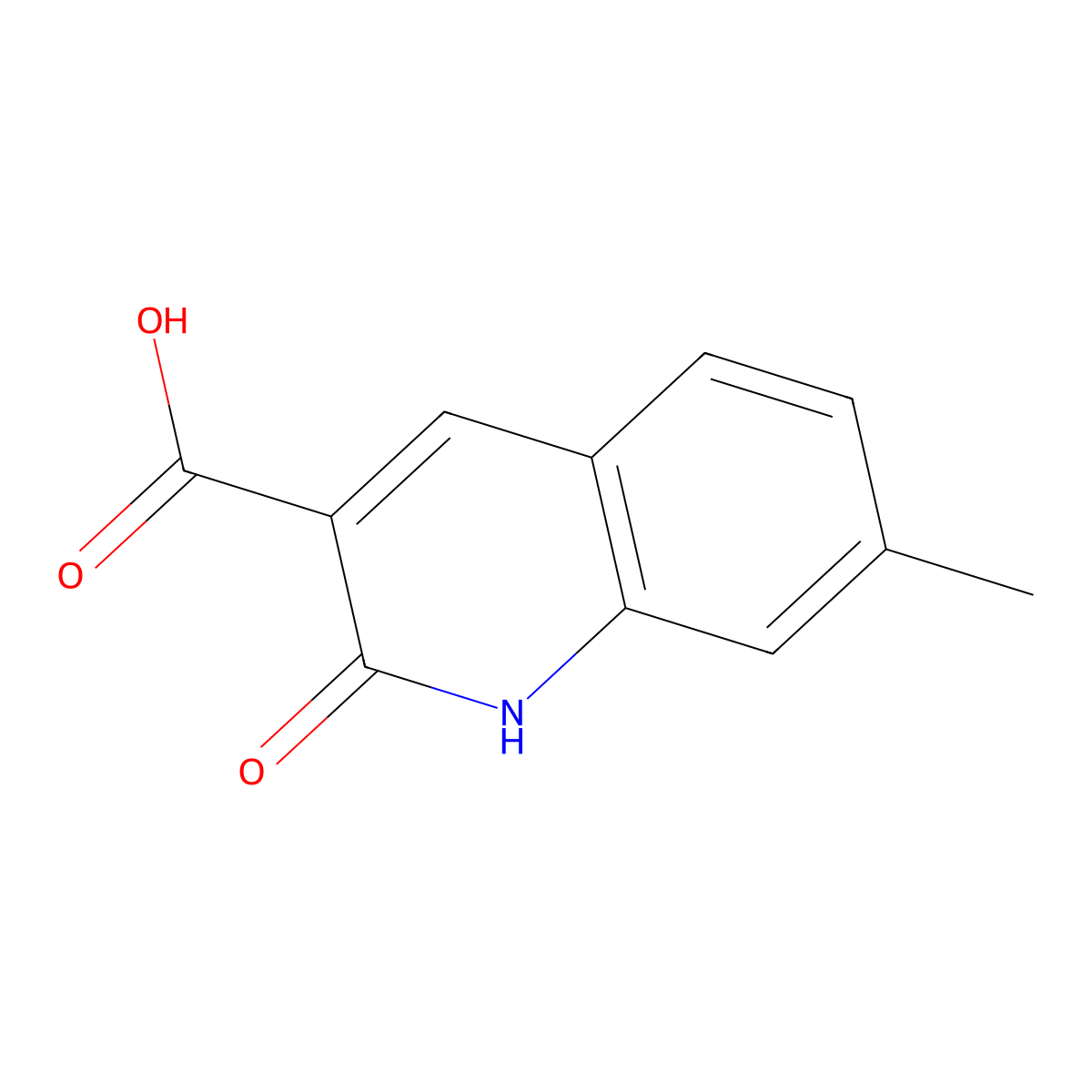 2-Hydroxy-7-methylquinoline-3-carboxylic acid molecular structure, CAS 101133-49-7