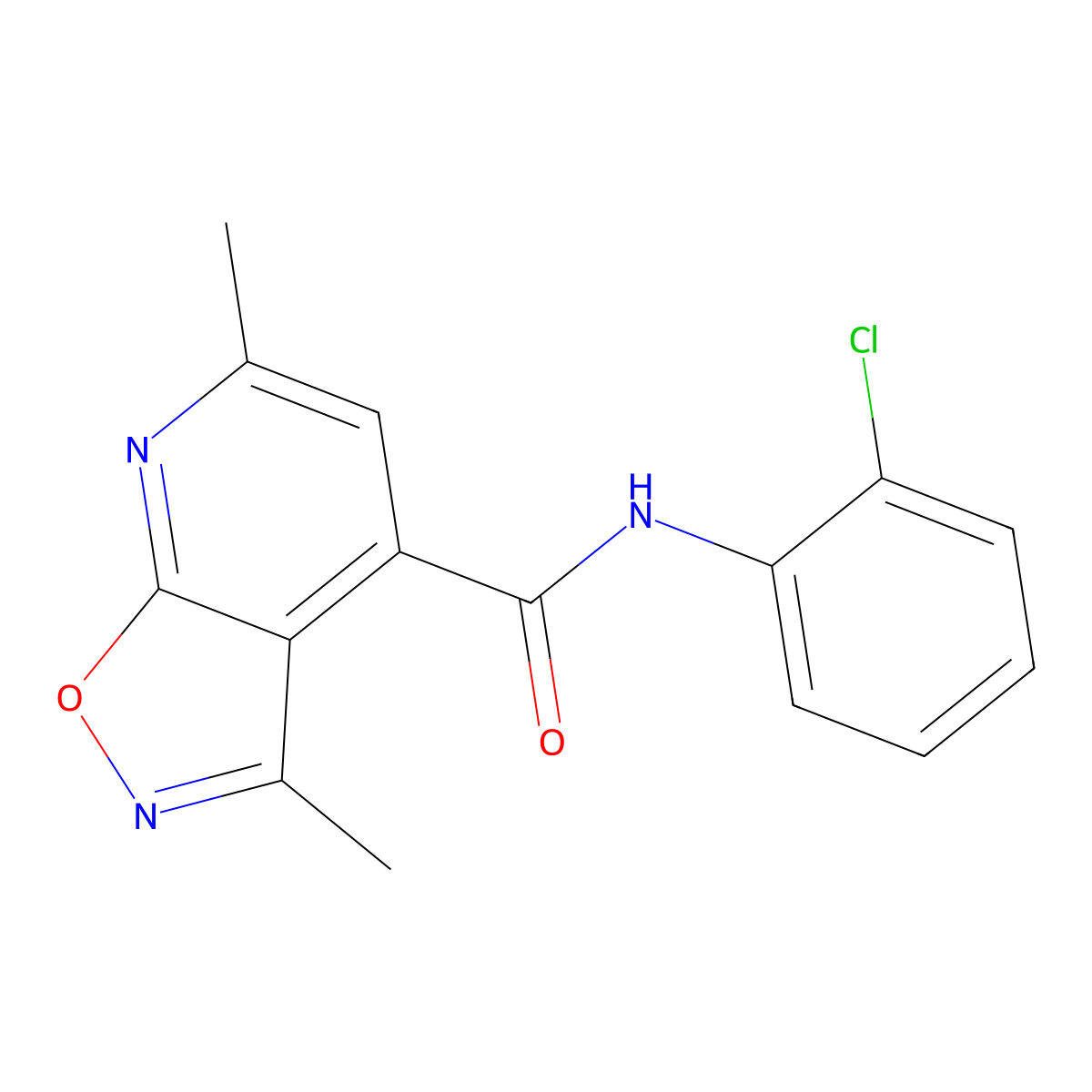 N-(2-chlorophenyl)-3,6-dimethyl[1,2]oxazolo[5,4-b]pyridine-4-carboxamide molecular structure, CAS 1011353-22-2